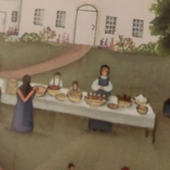 Barbara Woodbury Barn Raising Limited Edition Lithograph in Wood Frame. 296/1000 - Picture 8 of 11